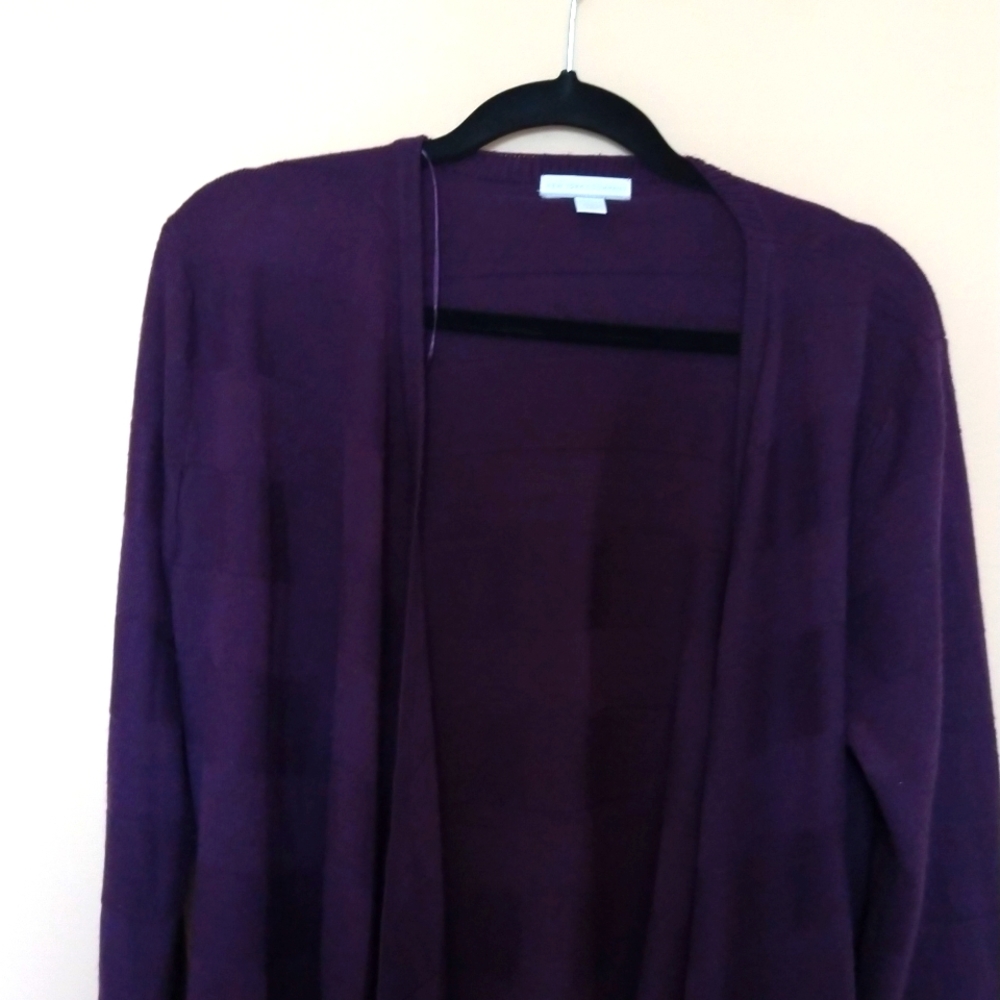 Purple long sleeve shrug sweater